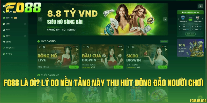 Fo88 là gì? Lý do nền tảng này thu hút đông đảo người chơi